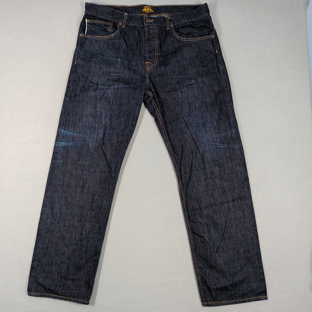 Brave Star Jeans Mens 38x31 Blue Cone Mills Selvedge Denim Made in USA Raw